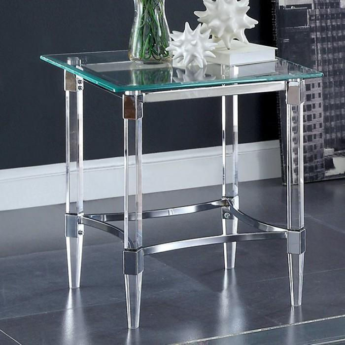 BEAUMARIS CM4164E Acrylic Clear End Table by furniture of America