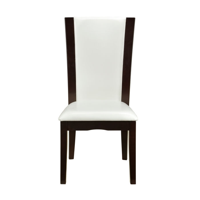 Thumbnail: Espresso Dining Table with Black Glass Insert 710-72TR Daisy