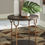 Thumbnail: Contemporary Brazburn Dark Brown/Gold Finish End Table