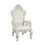 Thumbnail: Adara Dining Antique White Finish Gold Hand Brushed Details