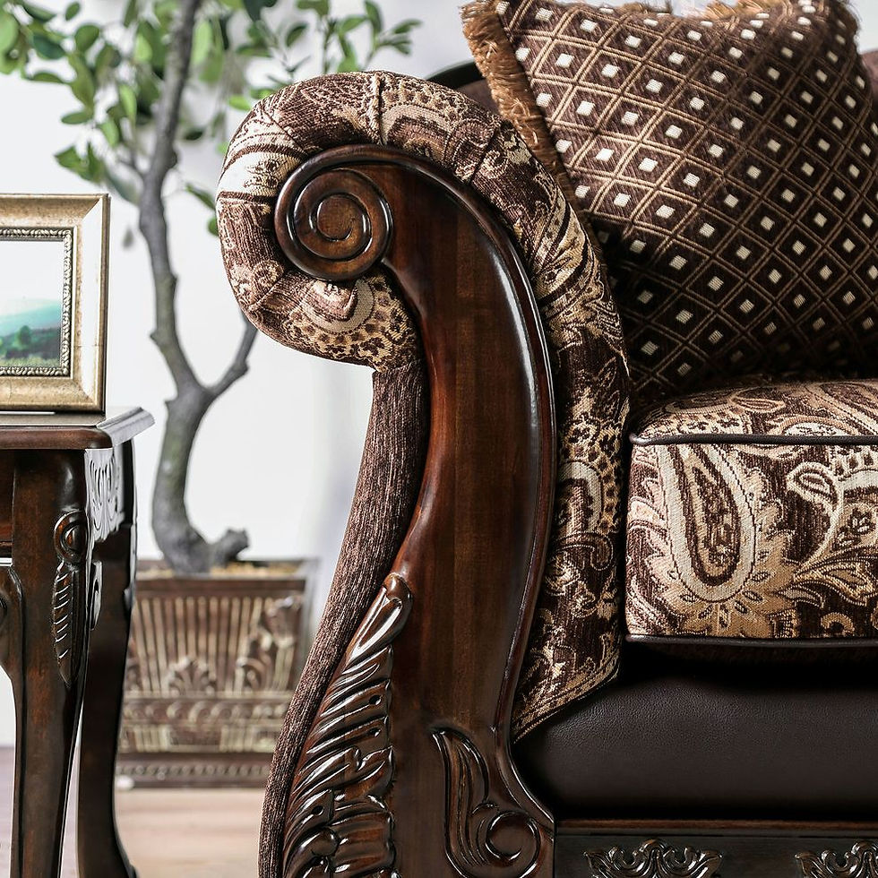 Thumbnail: NEWDALE SM6427-LV Brown Gold Traditional Loveseat