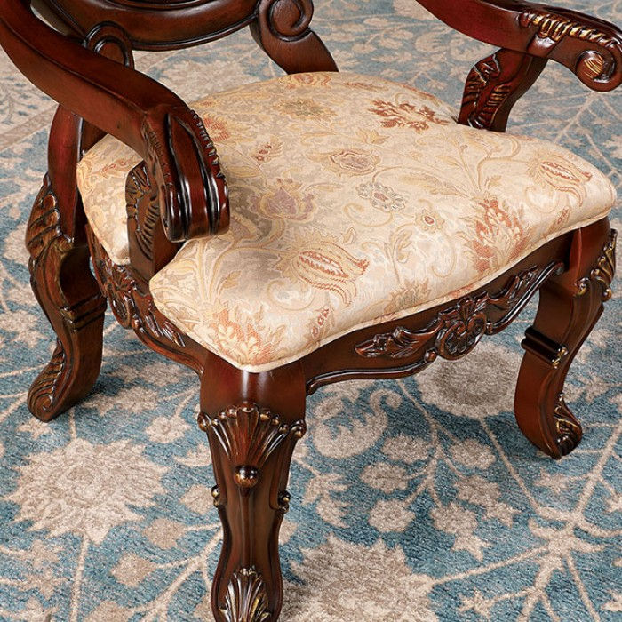 Thumbnail: NORMANDY DINING TABLE CM3145T BROWN CHERRY by Furniture of America