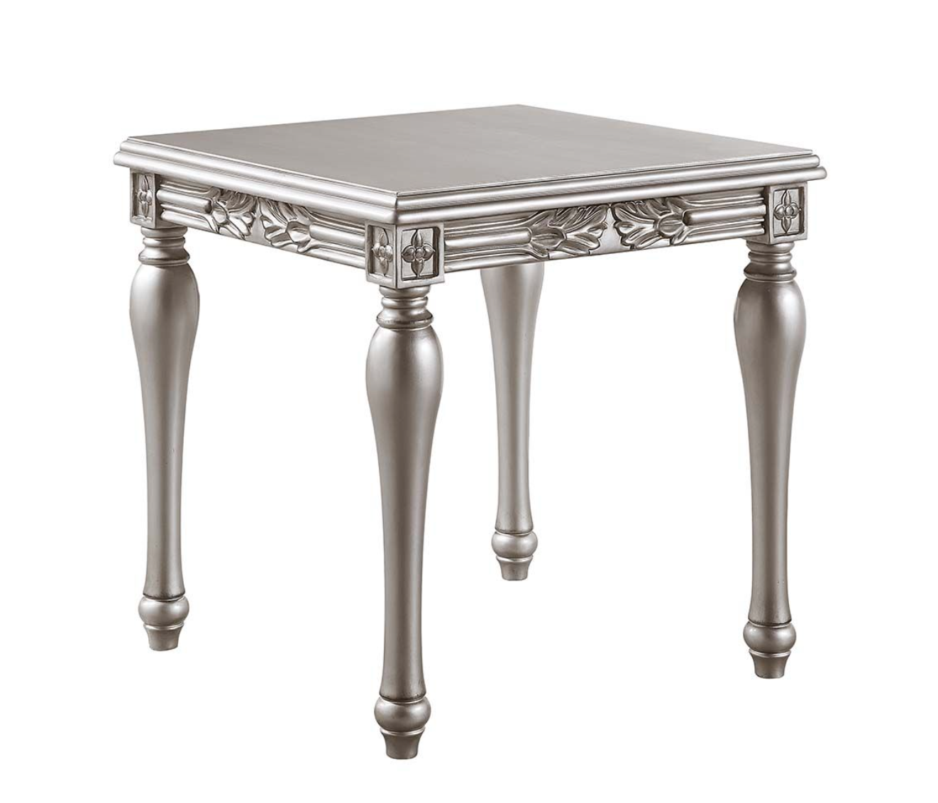 Traditional Pelumi Platinum Finish End Table Acme LV01116
