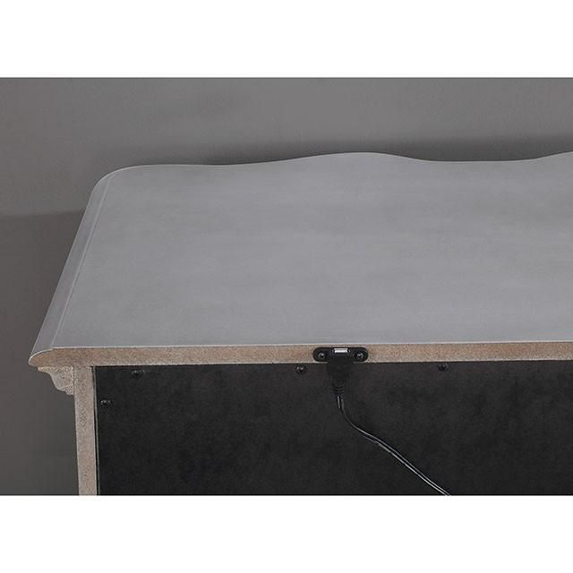Thumbnail: AALOK CM7864 Transitional Silver/Gray Bed Furniture of America