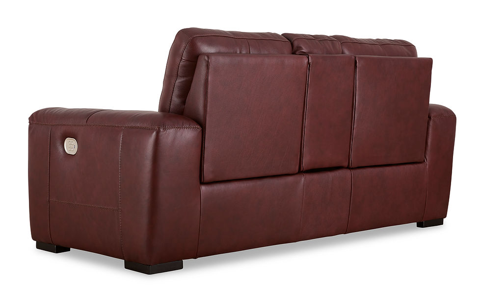 Thumbnail: Alessandro Power Reclining Dark Red Loveseat with Console U255