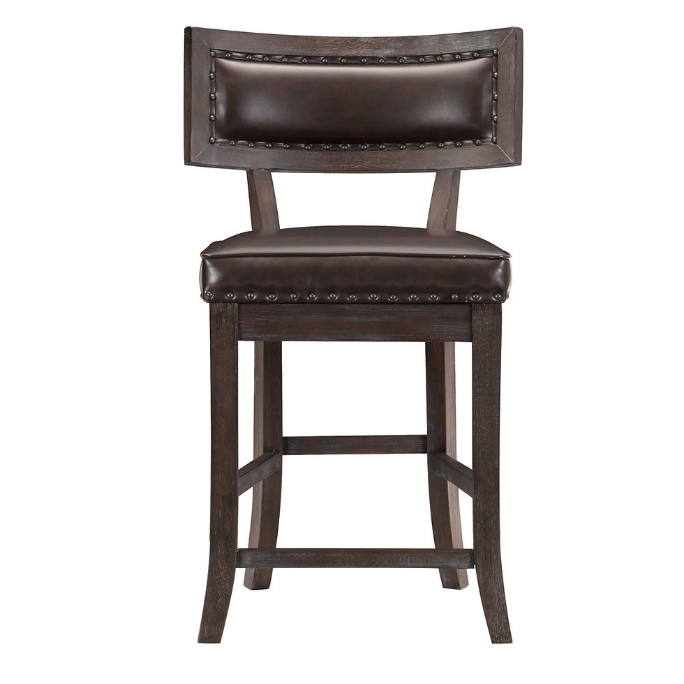 Thumbnail: Counter Height Chair 5655-24 Oxton Home Brown Bi-Cast Vinyl Seats