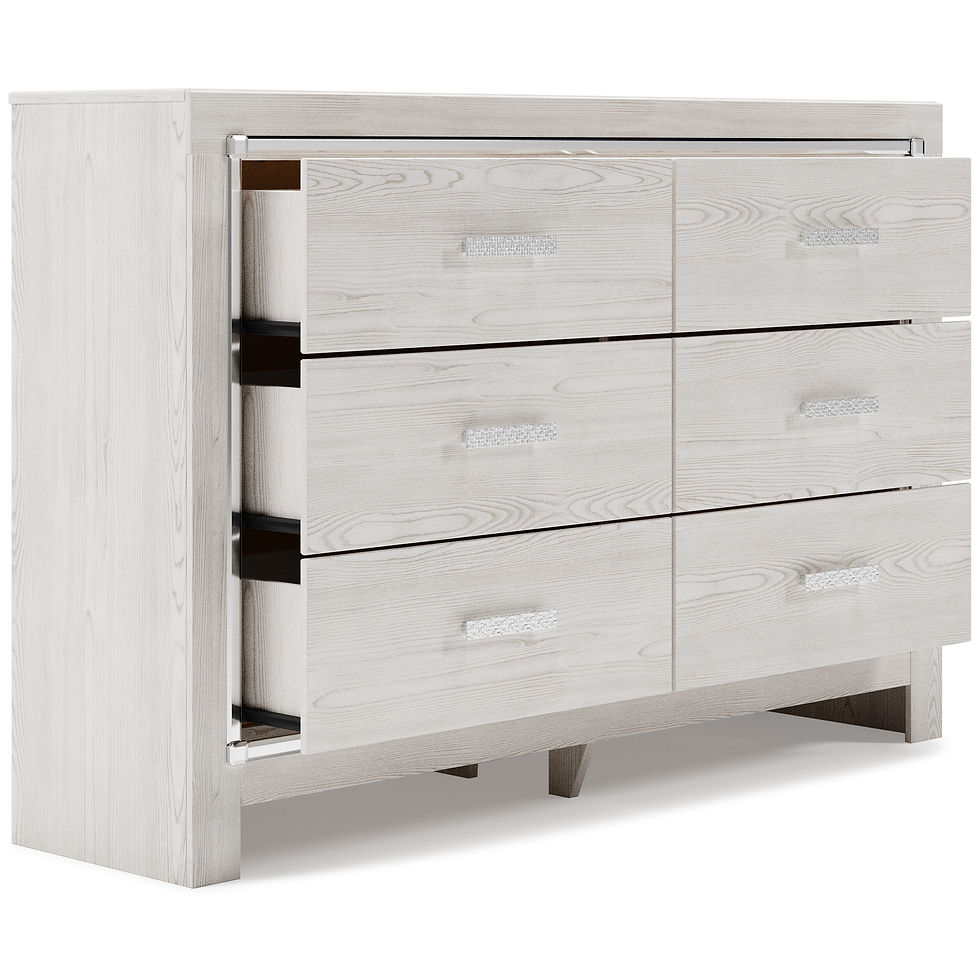 Thumbnail: Dresser and Mirror Altyra Shiny Chrome-Tone Accents