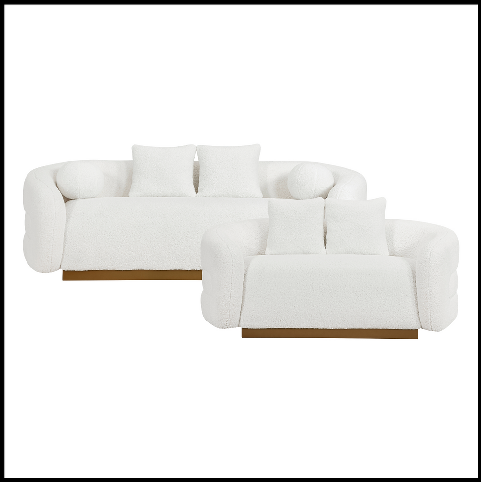 Thumbnail: Homelegance White Boucle 8568WH-2 Loveseat
