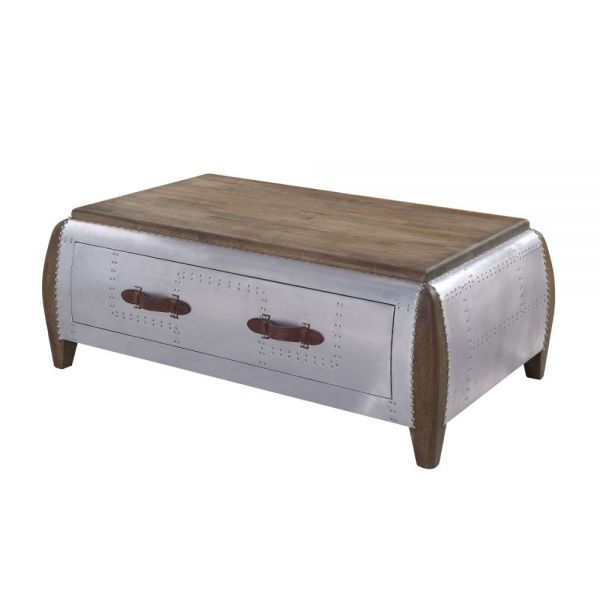 Thumbnail: Brancaster Coffee Table 82855 Antique Oak & Aluminum