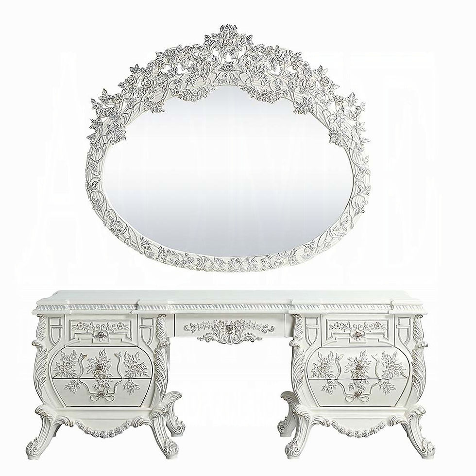 Thumbnail: Vanity Desk Antique White Finish BD00674 Vanaheim