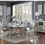 Thumbnail: Transitional Silver Mirrored Dining Table FOA CM3541SV