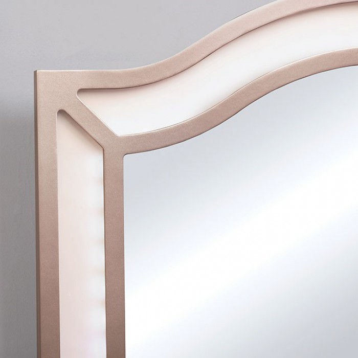 Thumbnail: Light Pink / Metallic Vanity Set Tracie FOA-DK5686PK