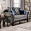 Thumbnail: GUSTAVO SM7306-SF Traditional Gray/Walnut Chenille Sofa