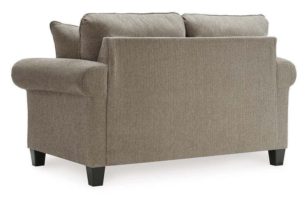 Thumbnail: Shewsbury 4720235 Taupe Chesterfield Loveseat with Pillows