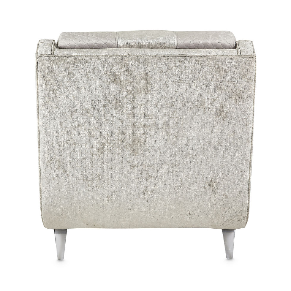 Thumbnail: Lanna Armless Chaise Storm Silvert Mist by Michael Amini