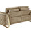 Thumbnail: BEIGE Tufted Modern Loveseat with gold frame - 1051 GU