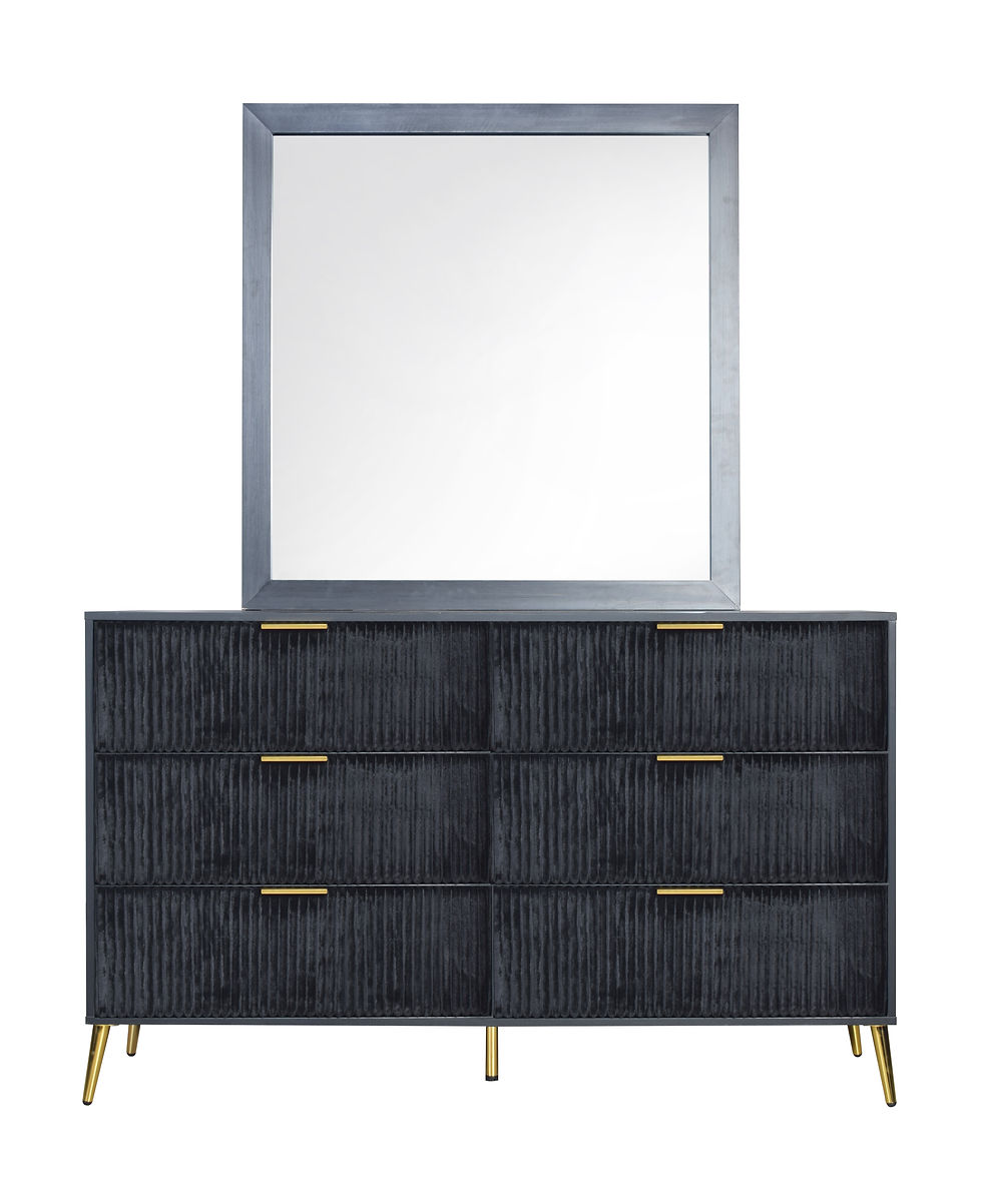 Thumbnail: KAILANI DRESSER & MIRROR- BLACK NEW CLASSIC