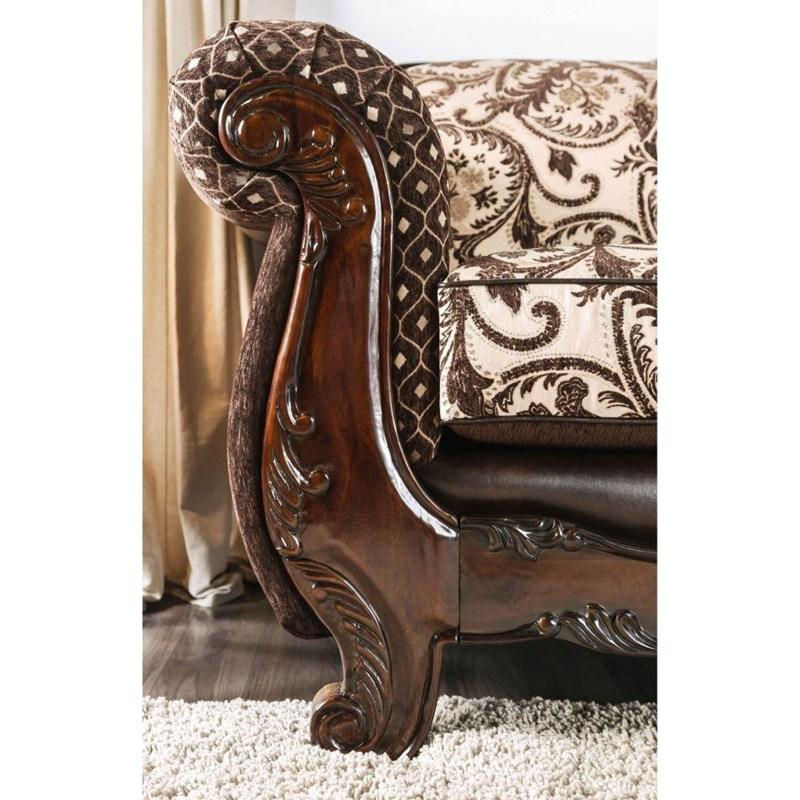 Thumbnail: QUIRINO Traditional Brown Loveseat by FOA