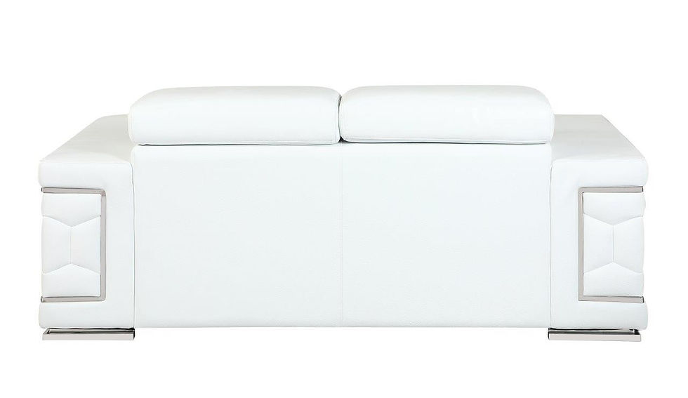 Thumbnail: White Italian Leather Loveseat 692GU Contemporary