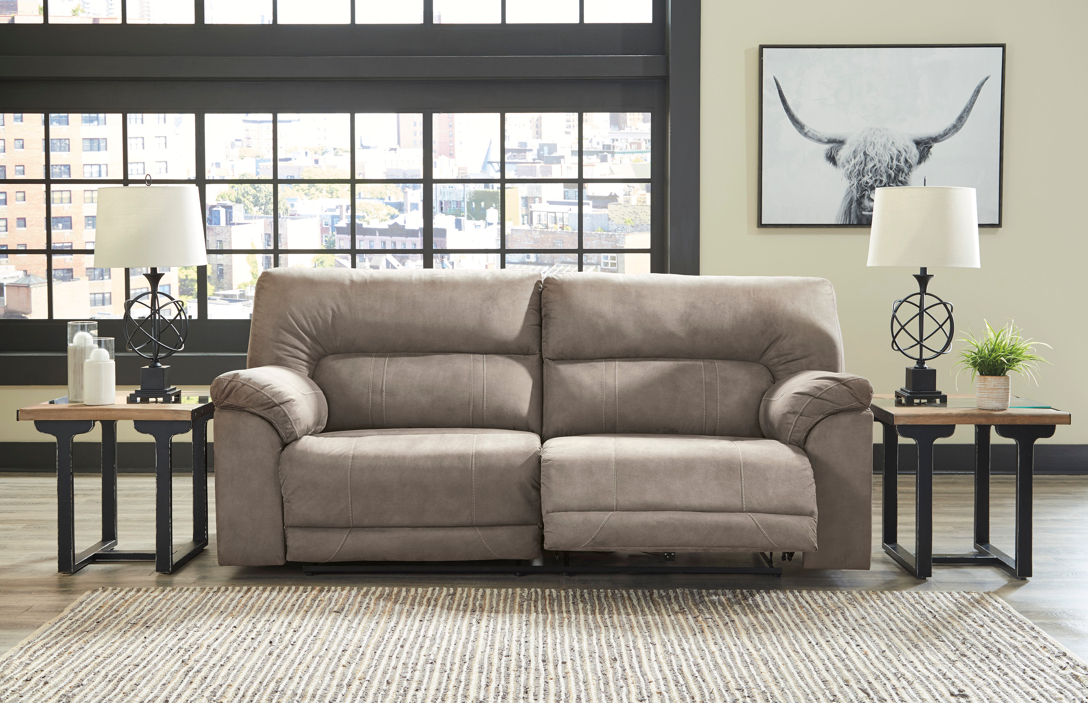 2 Seat Reclining Sofa Slate Color Cavalcade 7760181