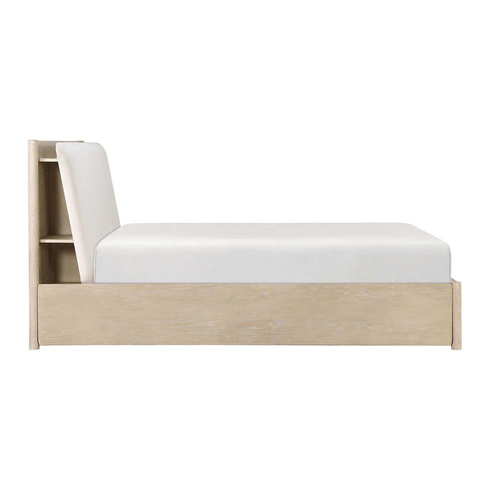 Thumbnail: Homelegance Matteo Light oak Boho Bed with Storage
