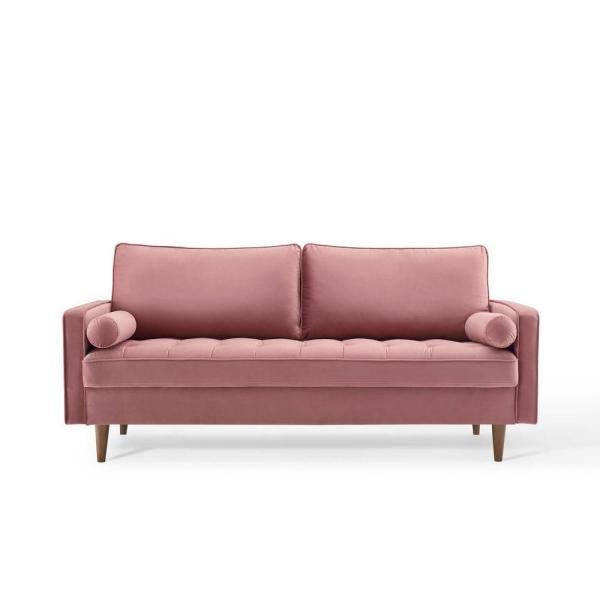 Thumbnail: Valour Performance Velvet Sofa in Dusty Rose