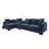 Thumbnail: Elika Blue Fabric Sectional Sofa with Console Acme Furniture