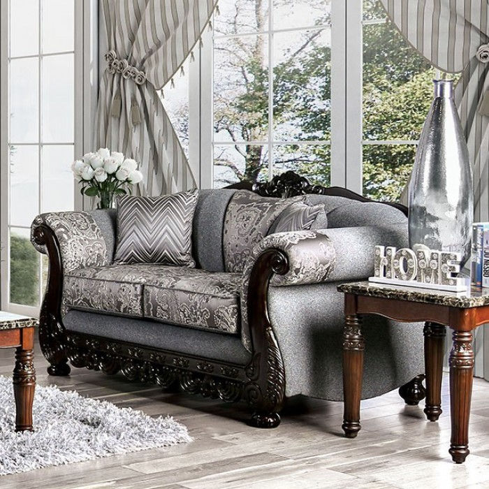 Thumbnail: NEWDALE SM6424-SF Gray Traditional Sofa