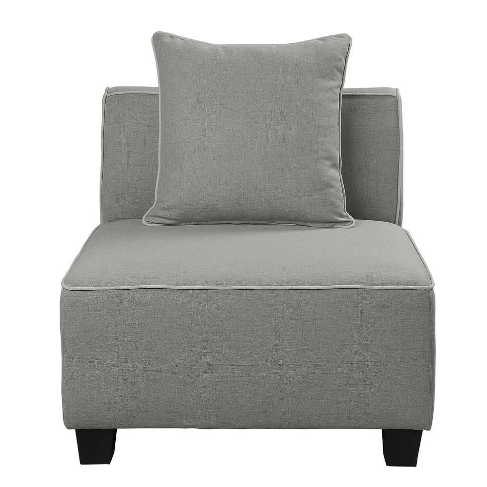 Thumbnail: Jayne  Gray Fabric 5-Piece Modular Sectional Homelegance