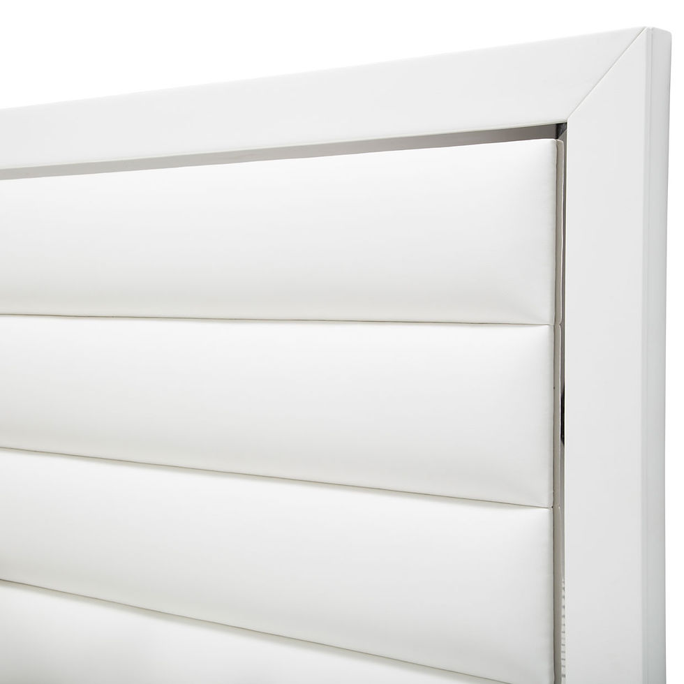 Thumbnail: State St. Amini Upholstered Panel Bed Satin White