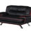 Thumbnail: Modern Black/Red Leather Loveseat 405GU