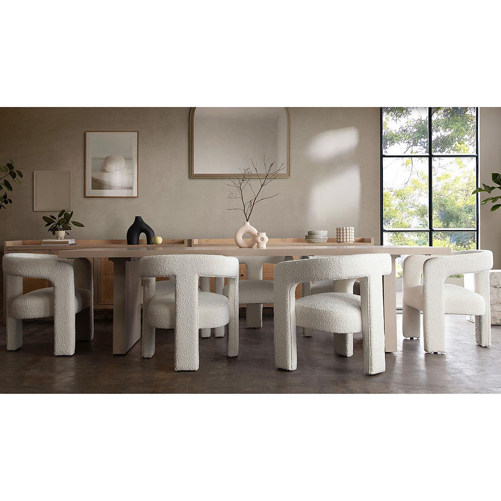 Thumbnail: Scout Dining Chair in Ivory Boucle Fabric by Diamond Sofa Sonoma