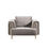 Thumbnail: Gray Velvet Chair Gold Legs AE-D832