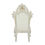 Thumbnail: Adara Dining Antique White Finish Gold Hand Brushed Details