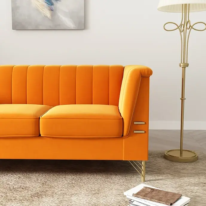 Thumbnail: ORANGE SOFA IRON LEG GOLD FINISH S8040ARTI
