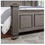 Thumbnail: Traditional Gray Solid Wood Bed Floral Design SYRACUSE CM7129GY