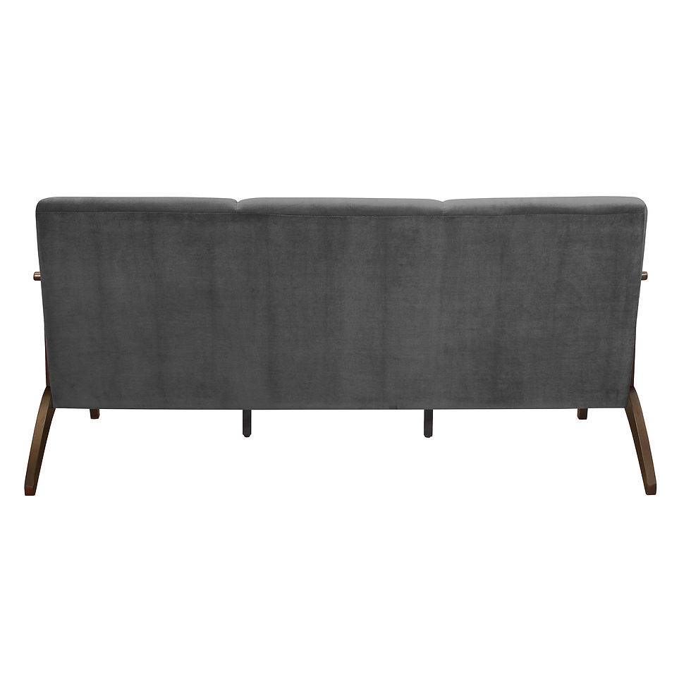 Thumbnail: Mid Century Dark Gray Velvet Sofa Carlson 1032DG-3 Homelegance