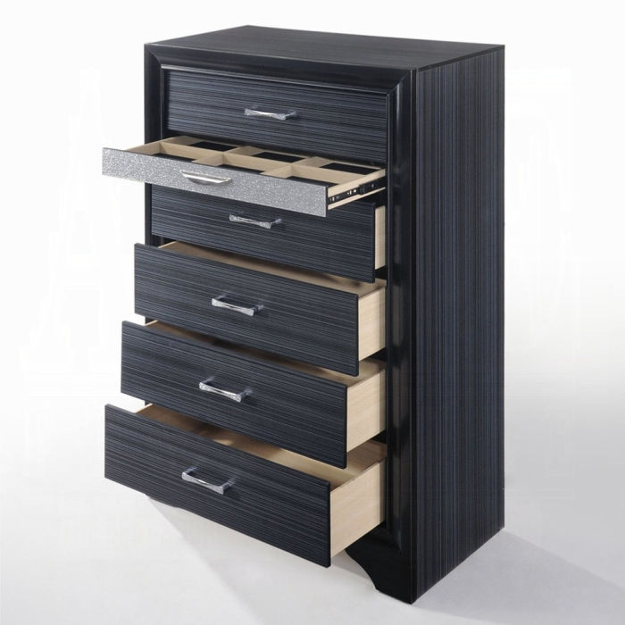 Thumbnail: Acme Naima Black Bed w/ Storage 25900
