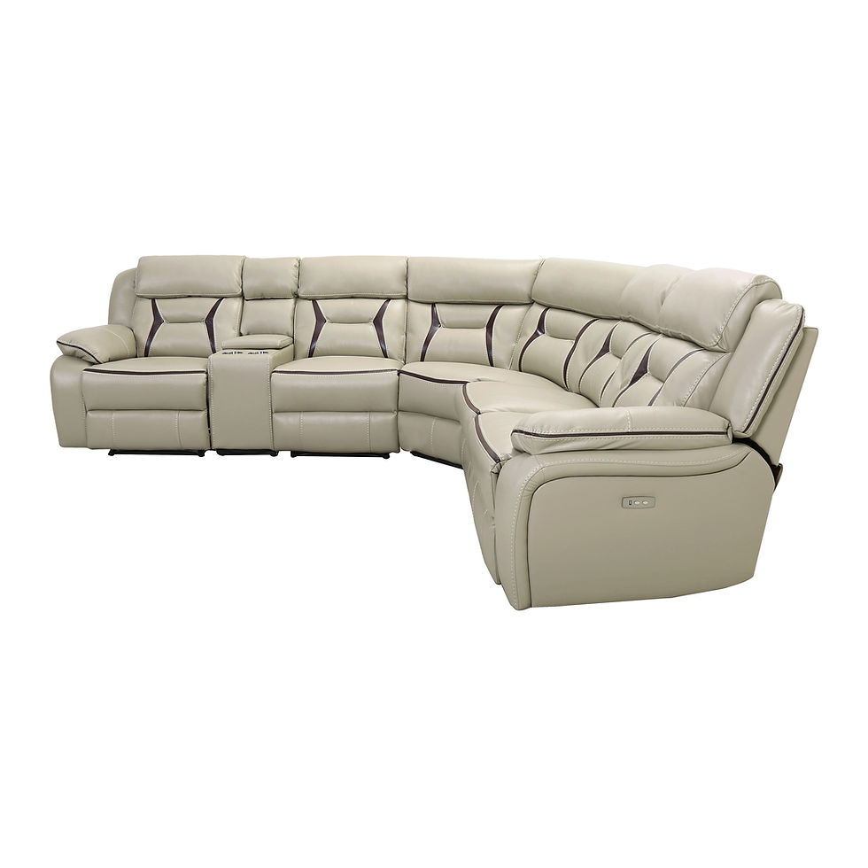 Thumbnail: Amite 6-Piece Modular Power Reclining Sectional By Homelegance