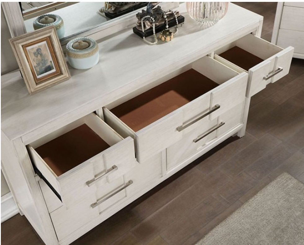 Thumbnail: Transitional White Solid Wood Dresser BERENICE FOA CM7580