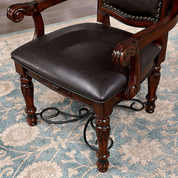 Thumbnail: PICARDY CM3147T Traditional Brown Cherry Extendable Double Pedestal Dining Table