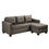 Thumbnail: Phelps Brown-Gray Fabric Reversible Sofa Chaise Homelegance