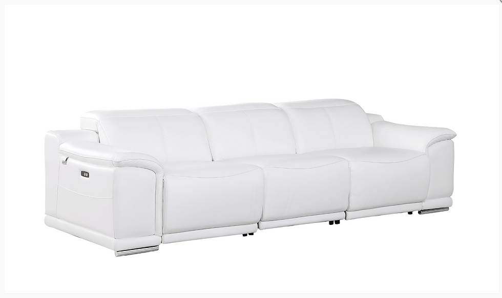 Thumbnail: GU 9762 DivanItalia White Top Grain Italian Leather Power Reclining Sofa