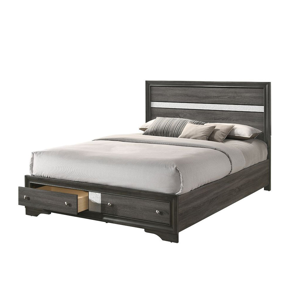 Thumbnail: Acme Naima Bed w/storage Gray 25970