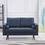 Thumbnail: 8116 Navy Linen Mid-Century Loveseat