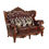 Thumbnail: Eustoma Loveseat 53066 Cherry Top Grain Leather Match & Walnut by Acme
