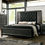 Thumbnail: DEMETRIA CM7584 LED Light/ Black Upholstery Bed by Furniture of America