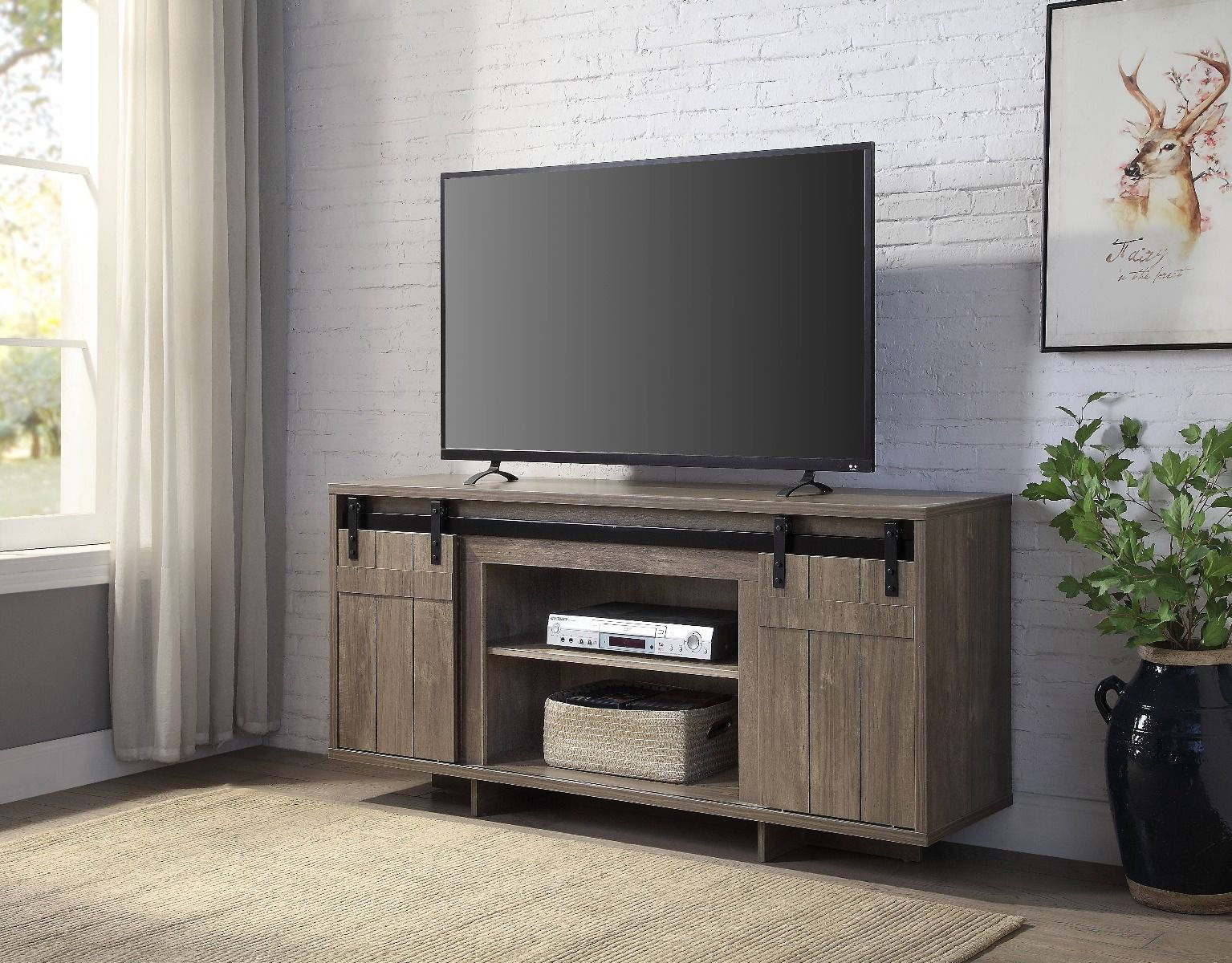 Gray Washed TV Stand 91608