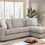 Thumbnail: Emeral Brahms Gray Sectional w/Storage Ottoman