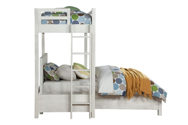 Thumbnail: Celerina WEATHERED WHITE FINISH Bed & Twin Loft Bed